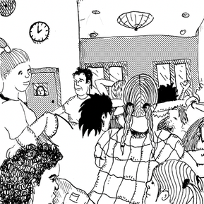 children playing from Oliver Levine comic baby teeth