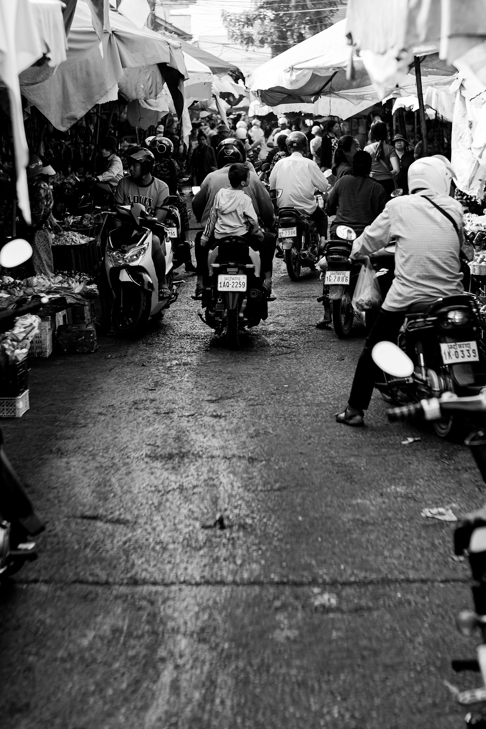 A scene in the a wet market in Siem Reap