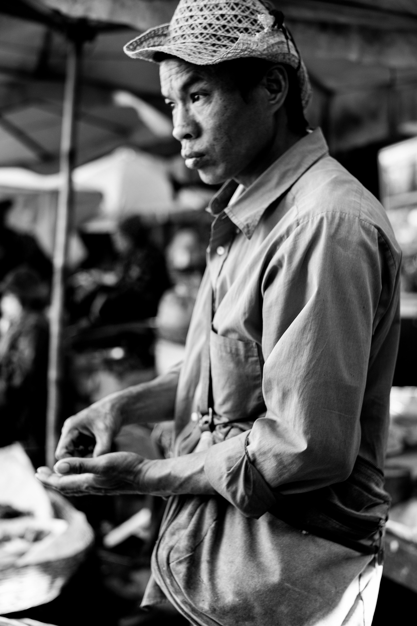 A scene in the a wet market in Siem Reap