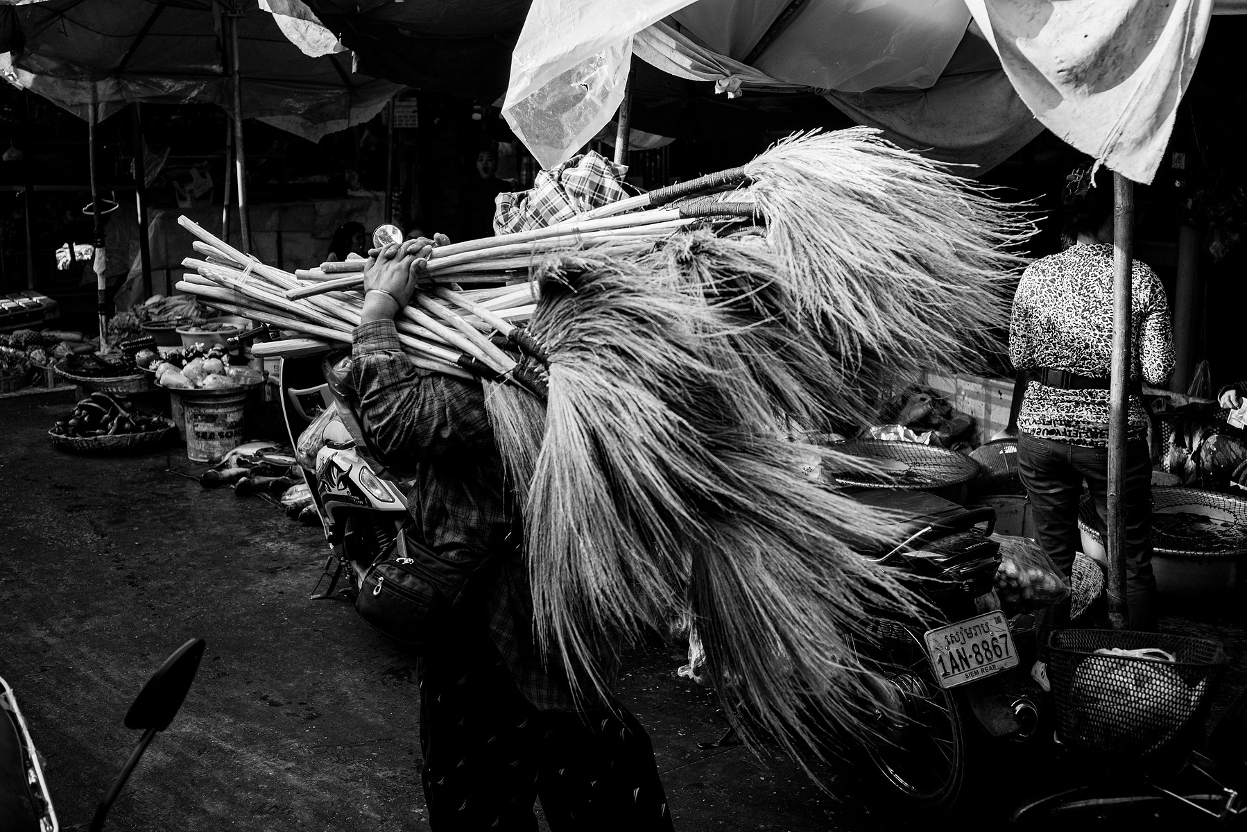 A scene in the a wet market in Siem Reap