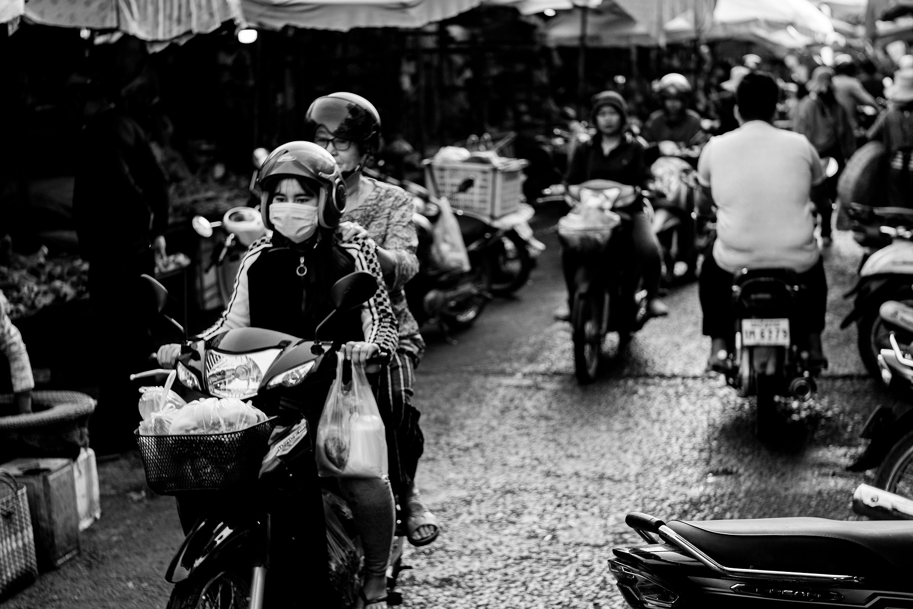 A scene in the a wet market in Siem Reap