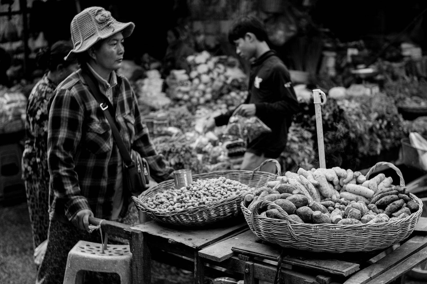 A scene in the a wet market in Siem Reap