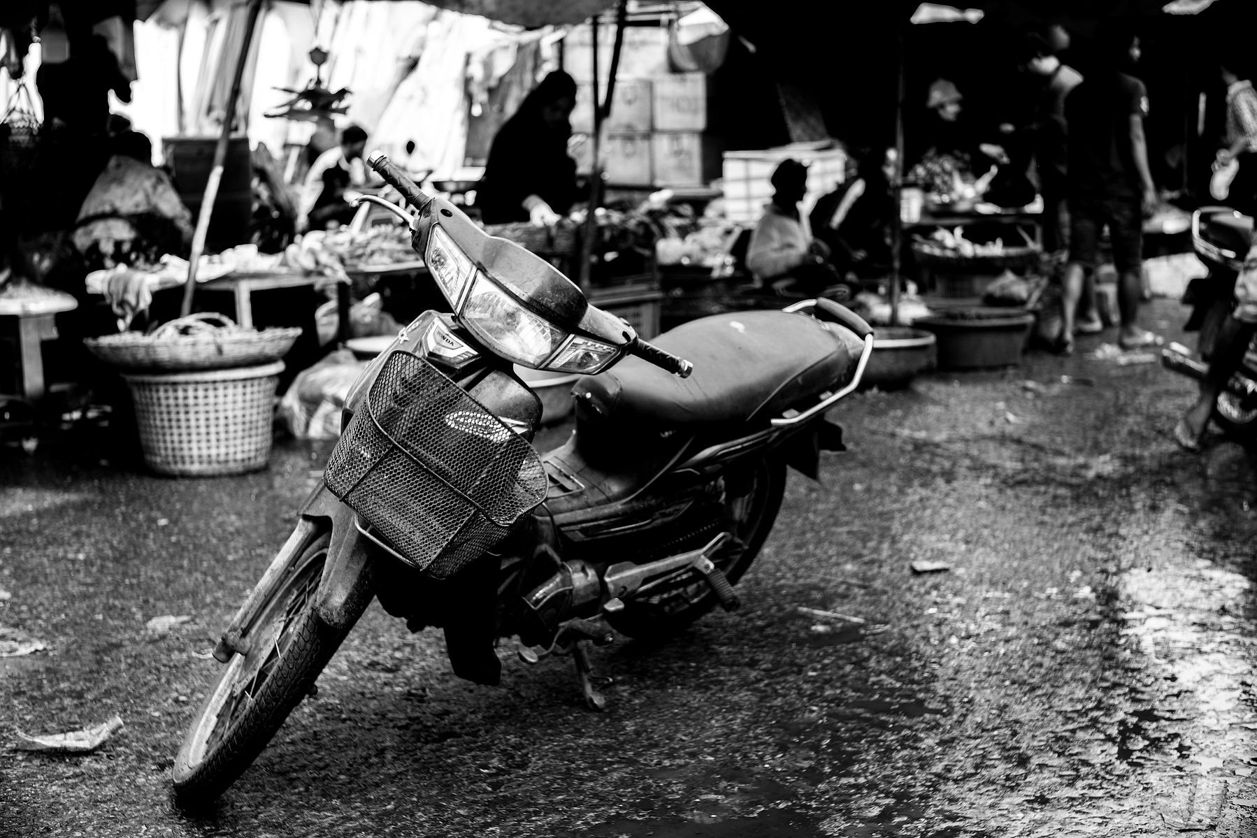 A scene in the a wet market in Siem Reap
