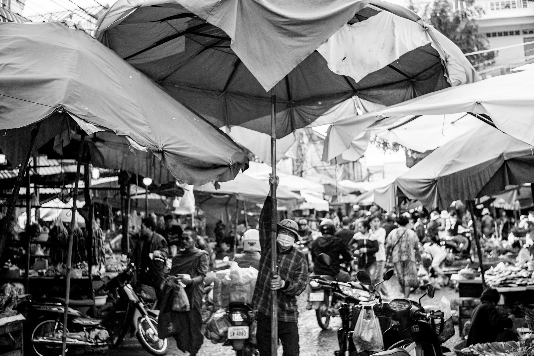 A scene in the a wet market in Siem Reap