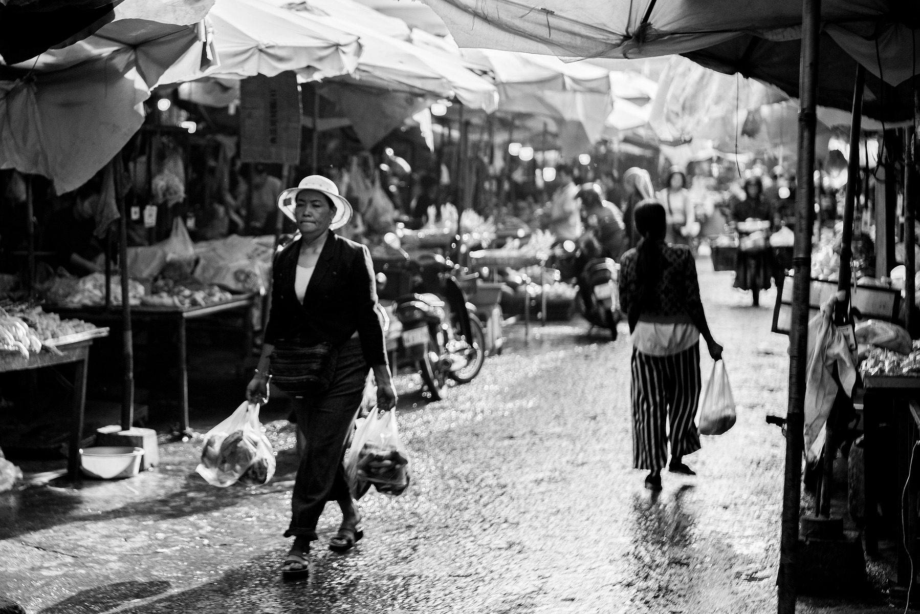 A scene in the a wet market in Siem Reap