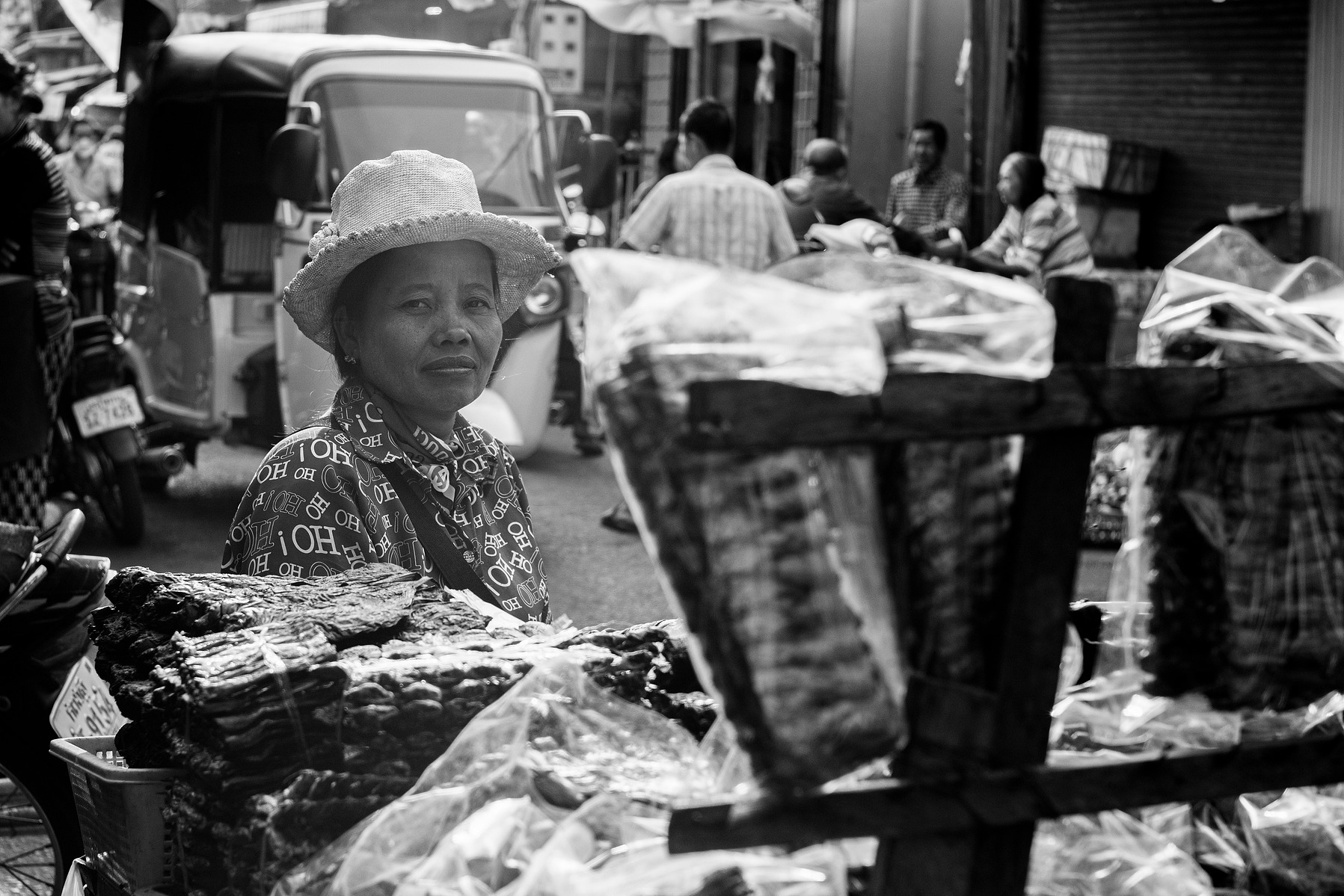 A scene in the a wet market in Siem Reap