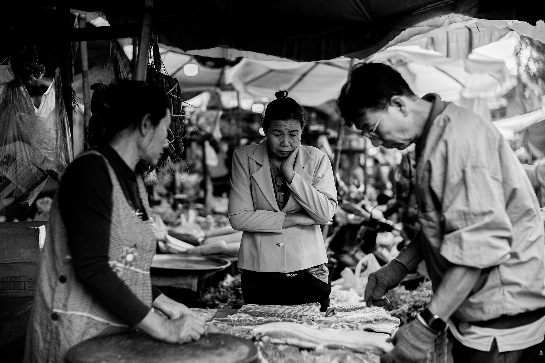 A scene in the a wet market in Siem Reap