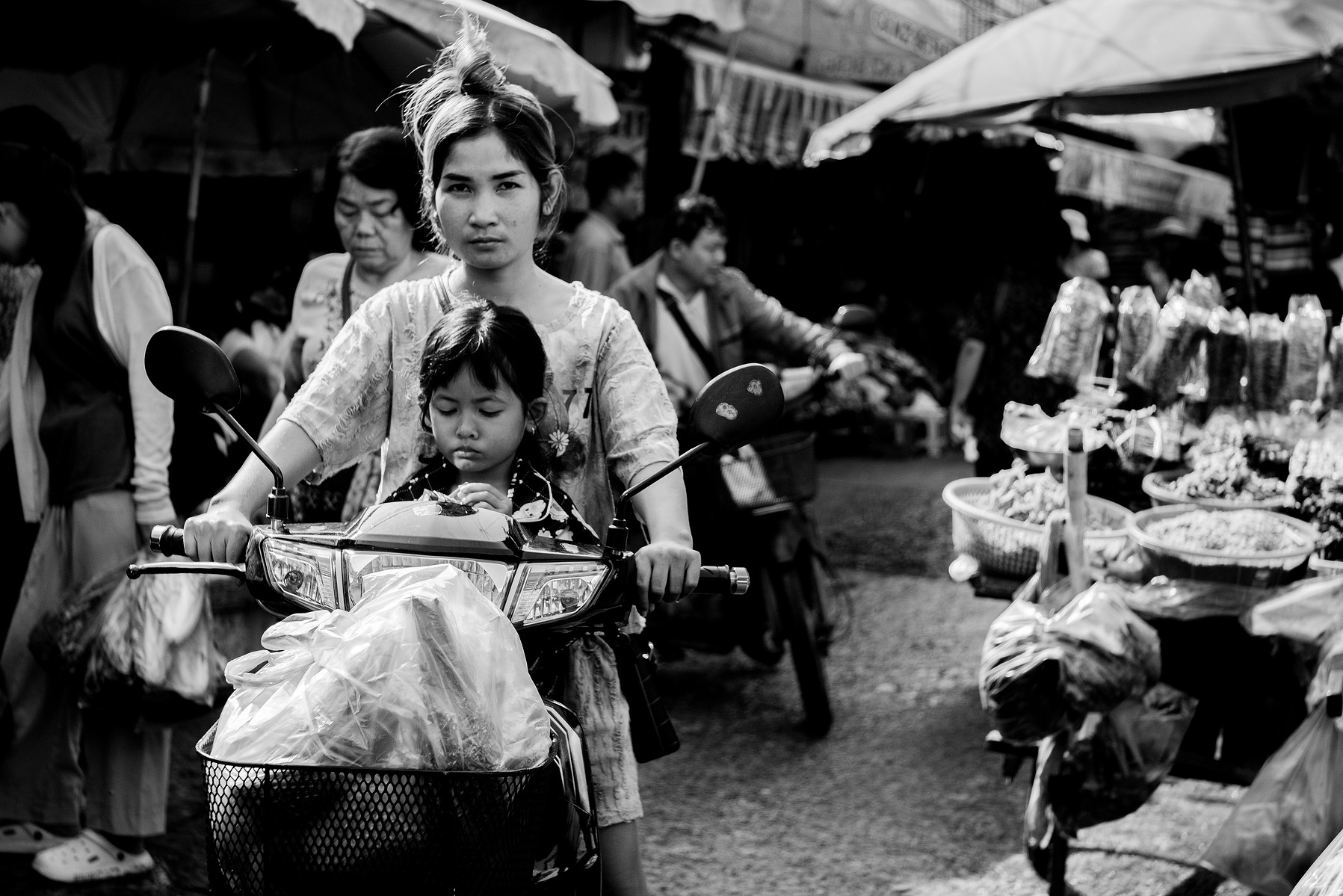 A scene in the a wet market in Siem Reap