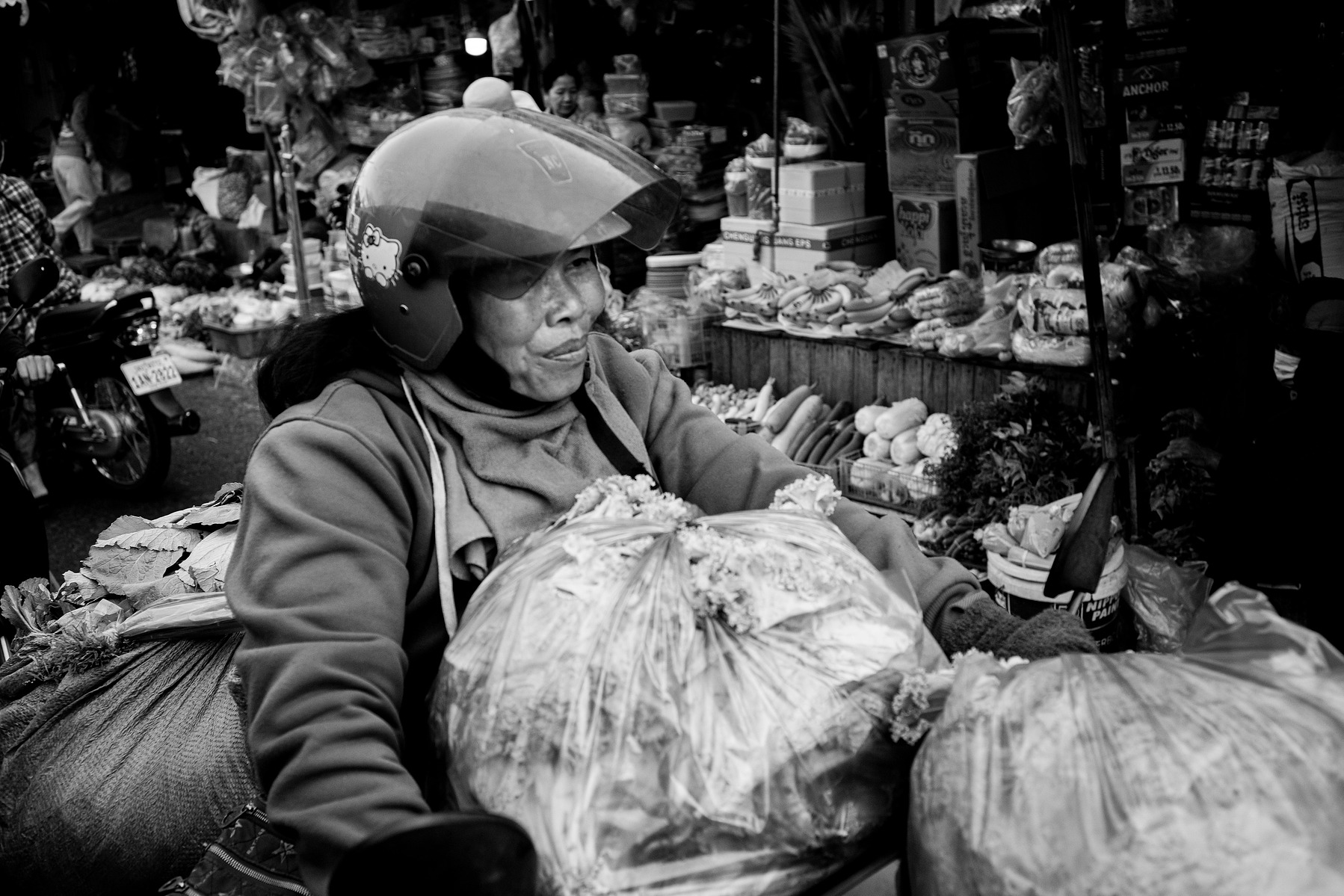 A scene in the a wet market in Siem Reap
