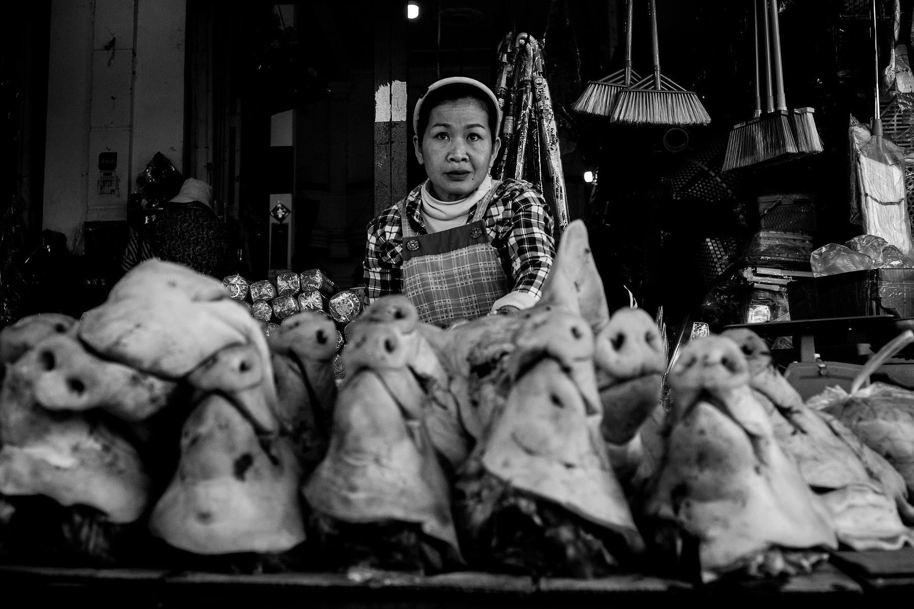 A scene in the a wet market in Siem Reap