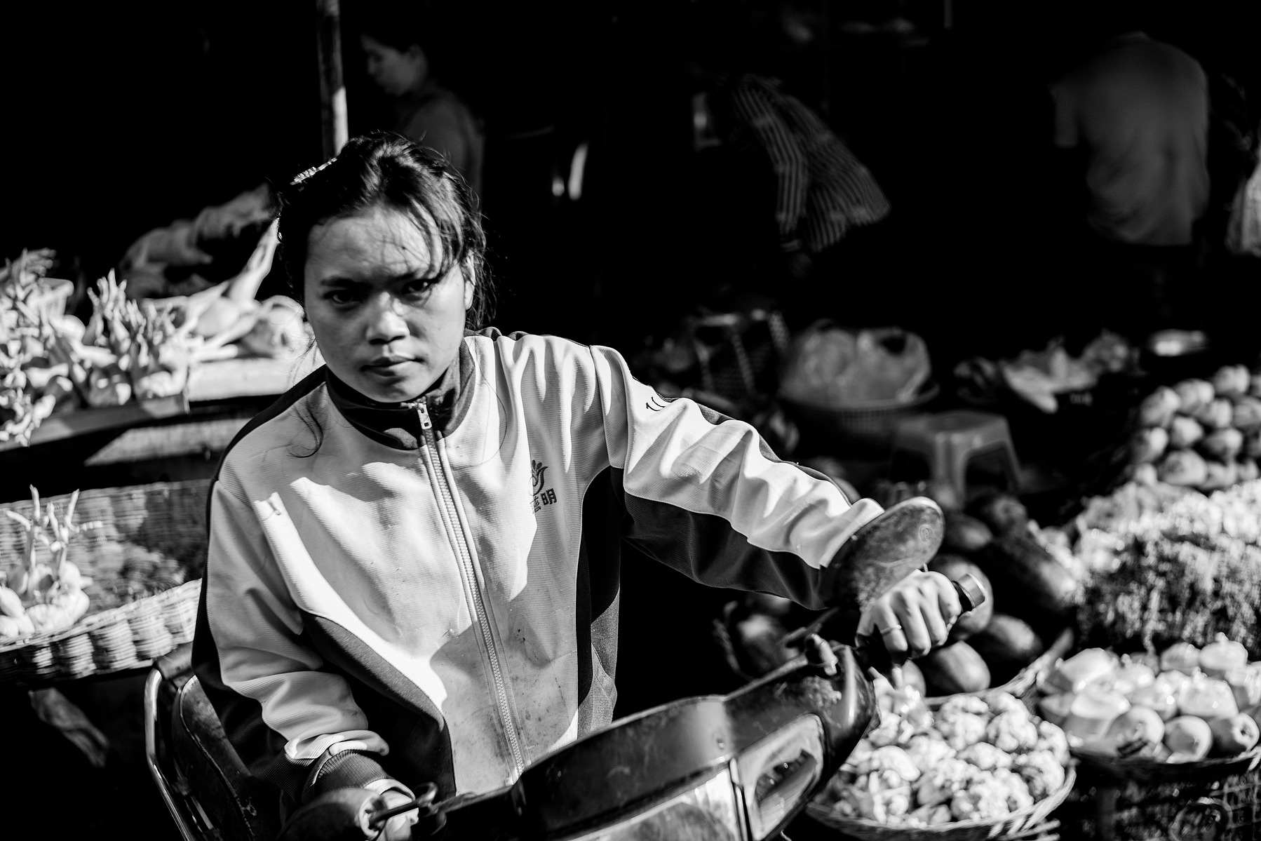 A scene in the a wet market in Siem Reap