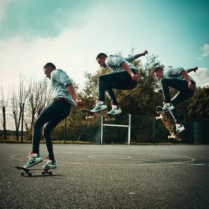 Creative skateboard photography photoshop
