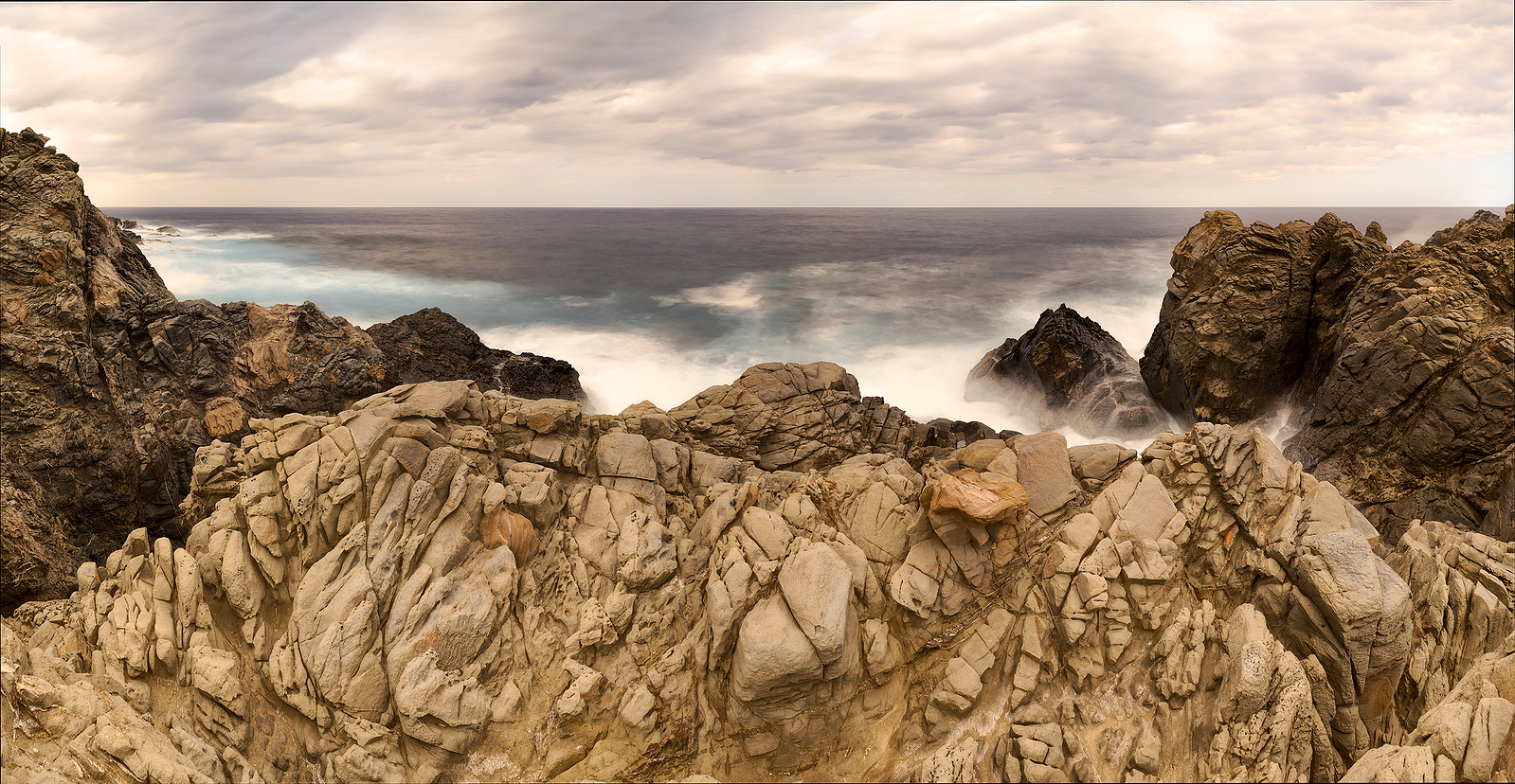 Cliffs by the sea. Monte Negro. Siiligraphy photo.