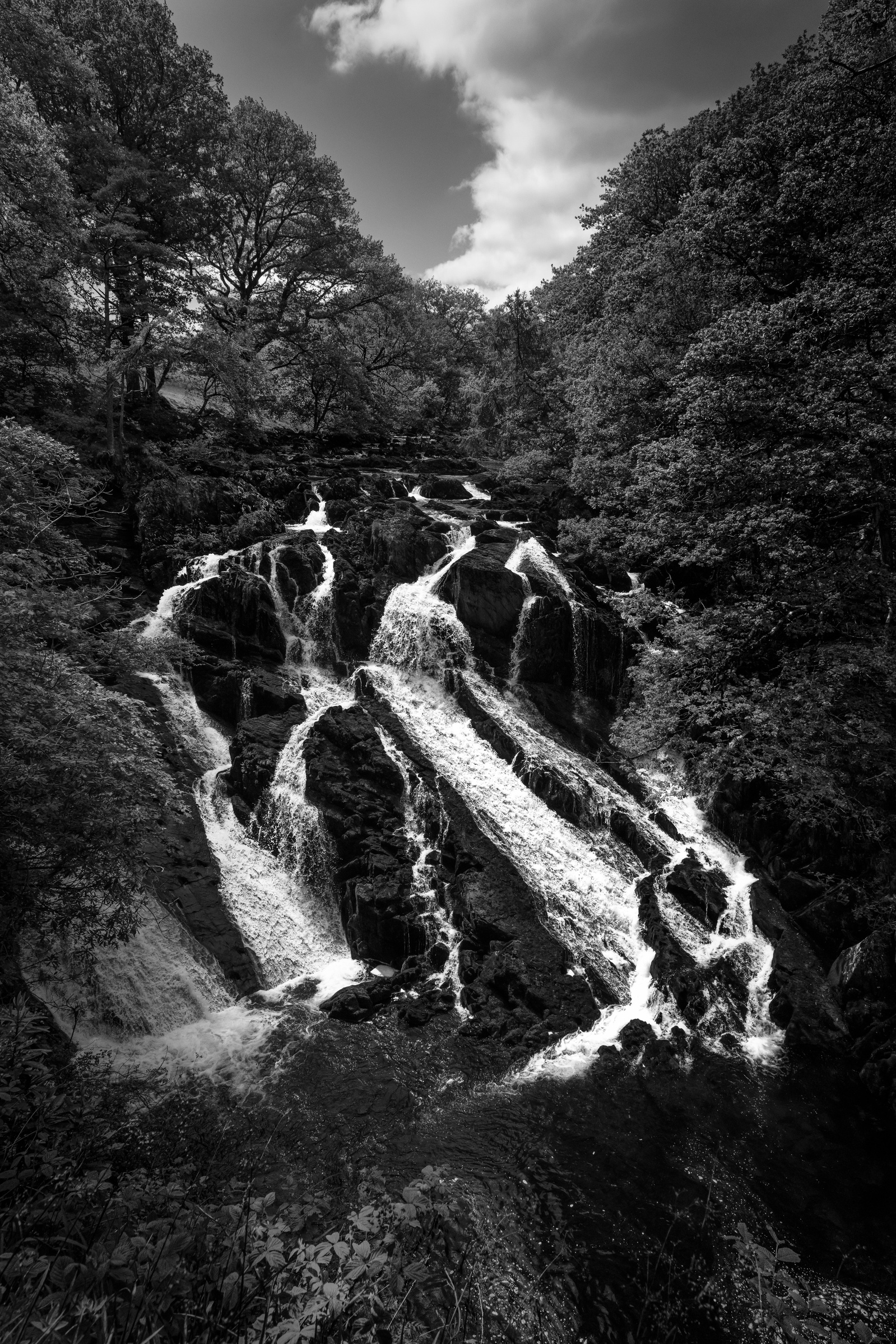 Swallow Falls in Wales, near Betws-y-Coed in Snowdonia National Park