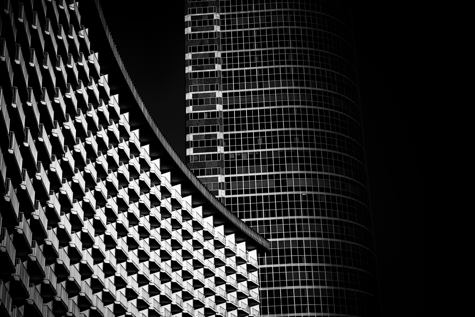 Century Plaza Hotel- abstract architecture Los Angeles California