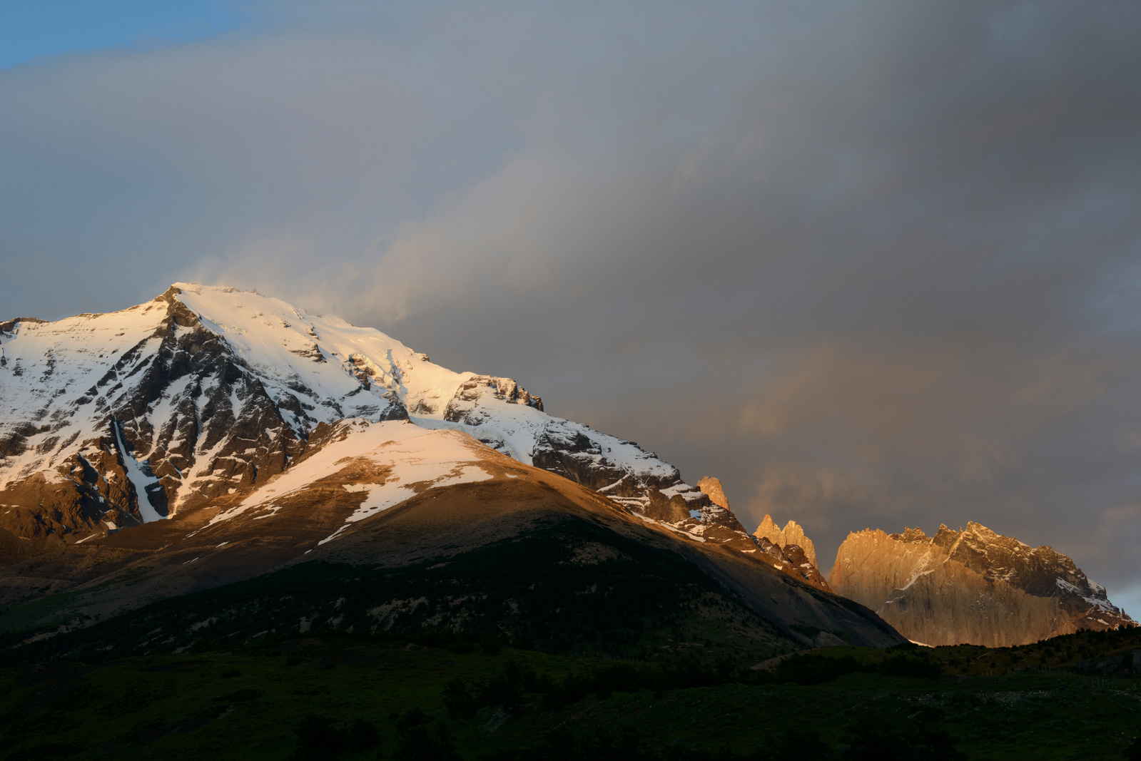 Almirante Nieto mountain in Patagonia by the Hotel Las Torres, Chile