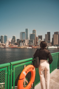 A ferry ride from bremerton washington to seattle. 