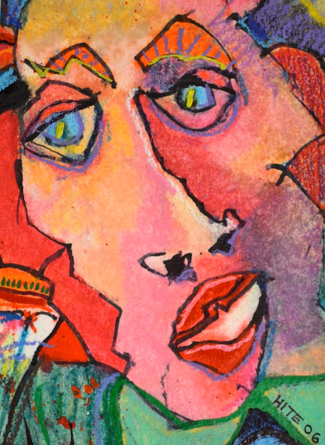 "Hey Baby", 2006.5.5”x7.5”.Mixed Media