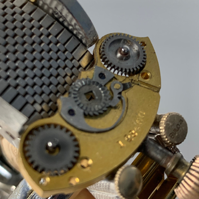 The Swag motorcycle is made using vintage clock and watch parts by Julio Milanes from Time Rider Designs.