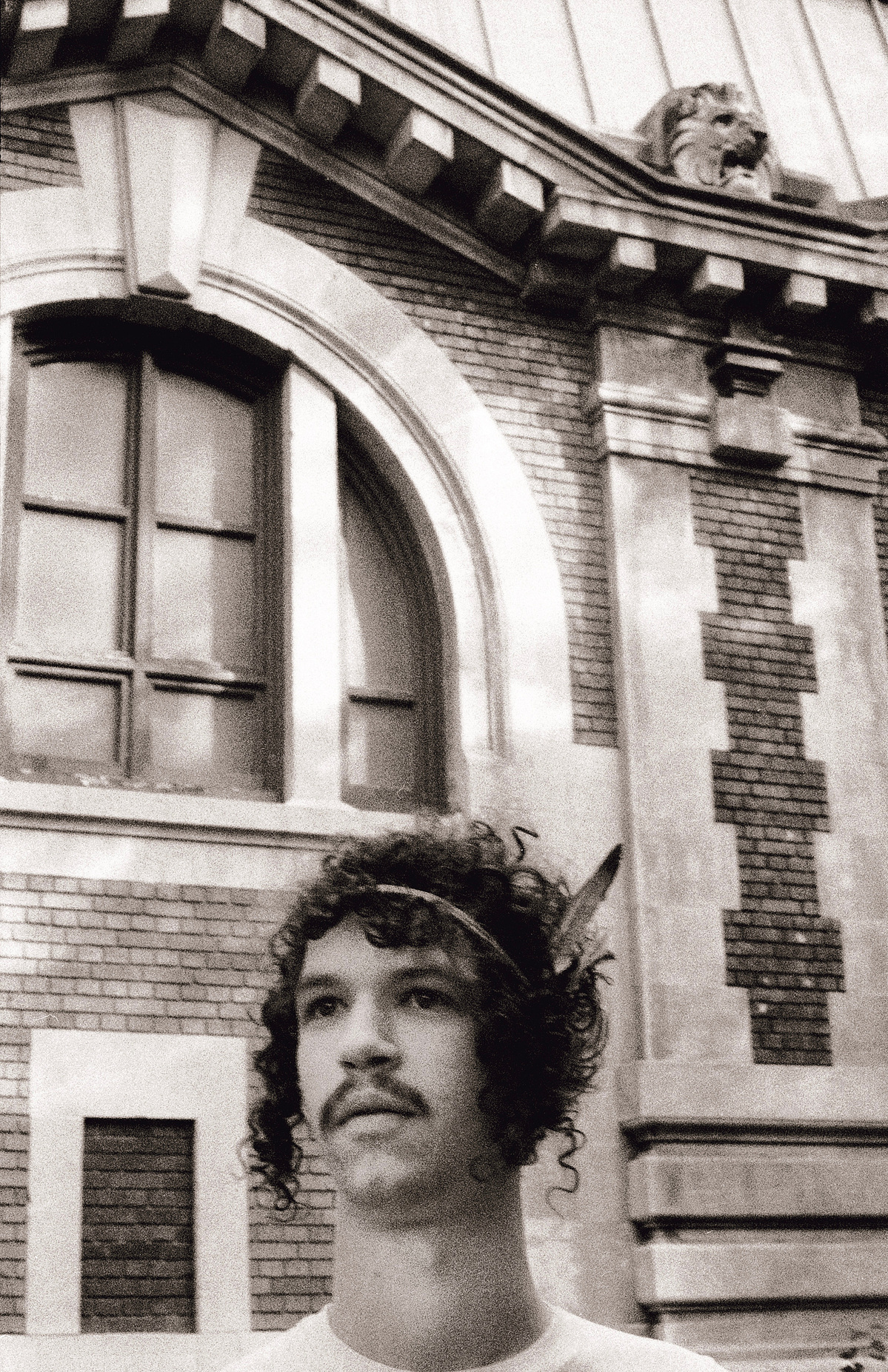 Darwin Deez in his neighborhood