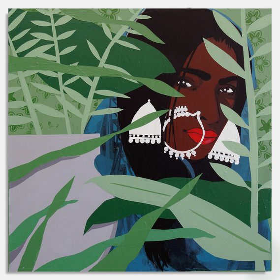 Seven Sisters: Aswan Garden #6
Acrylic ink, acrylic paint and aerosol paint on wood panel
