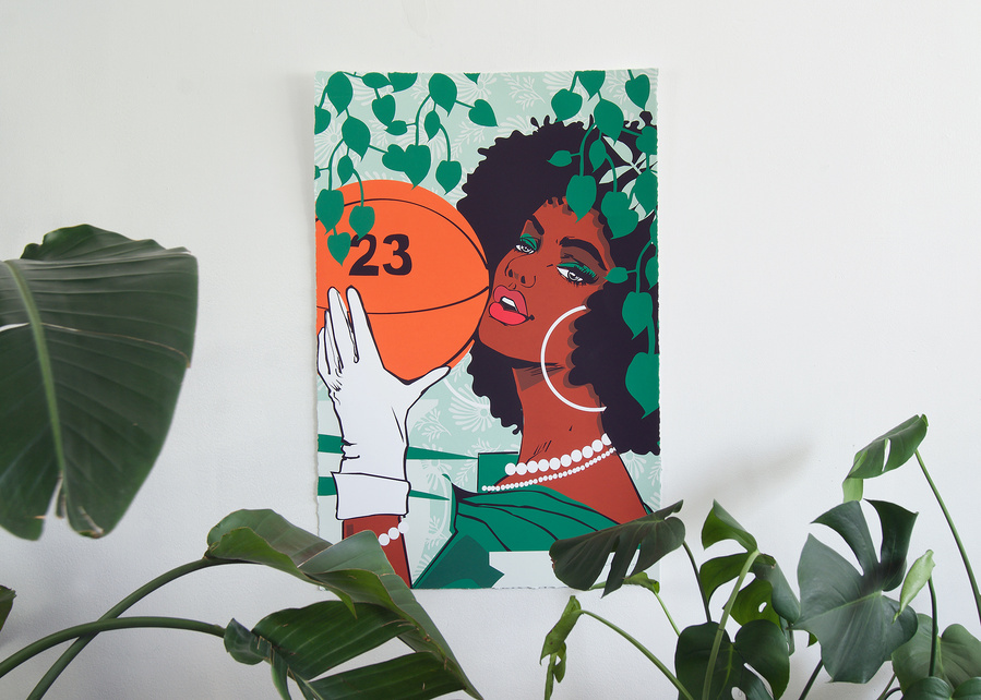 #Hoopdreams AP #1
20" x 30"
Edition of 25
8 Color Screen Print on 160 lb. Mohawk Superfine Ultra White