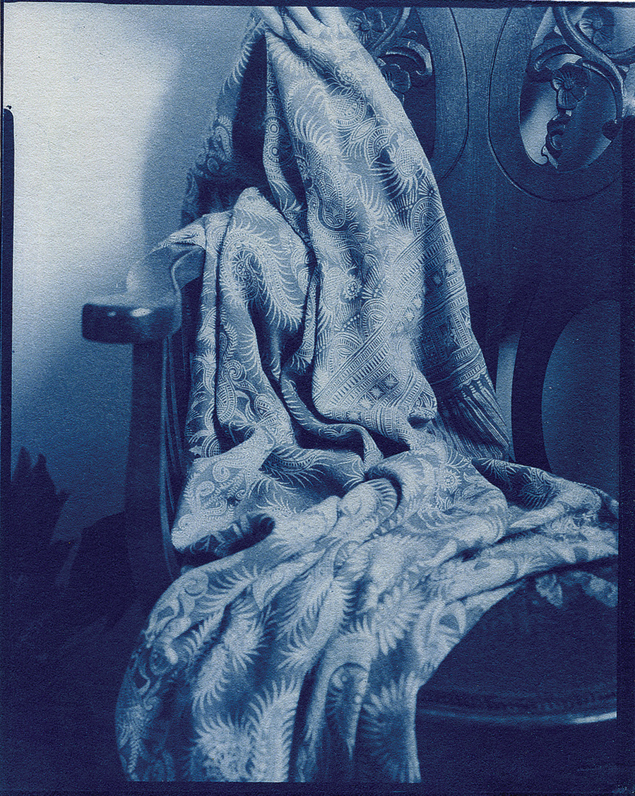 cyanotype hand and robe 
