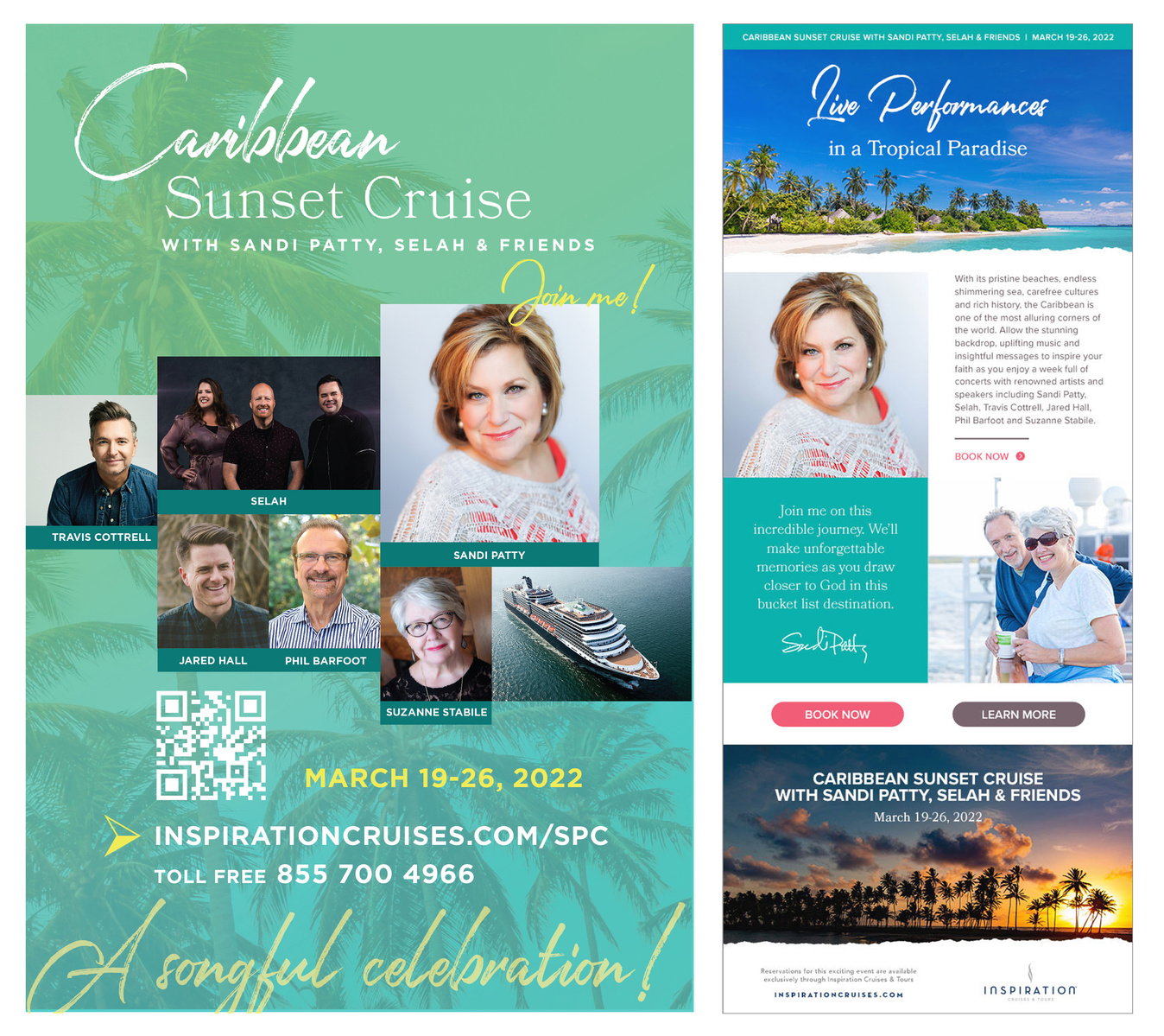 Print publication ad and email design
