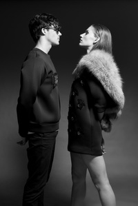 fashion Shoot for designer with couple in black and white photography shoot by best commercial photographer based in mumbai india