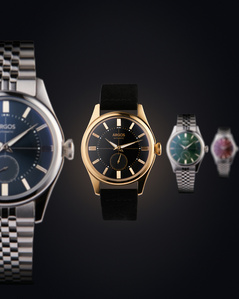 a conceptual group shot of luxury watch in different dials shot in product photography studio near me