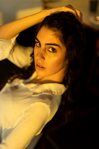 female model portrait shoot in golden morning light shot by top indian advertising photographer based in mumbai india