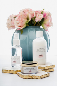 a fashion conceptual photoshoot of white theme skincare products shot with best product photographer ashish gurbani based in mumbai india