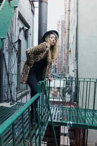 Russian model wearing animal print designer clothing based in New York shot by best advertising photographer in Mumbai Santacruz india