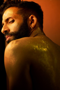 bare back portrait glitter photography concept shot by top Indian jewellery photographer based in mumbai india