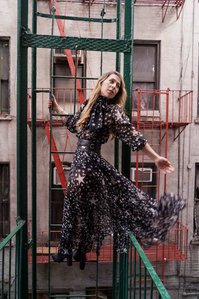 Russian model wearing designer clothing and posing based in New York shot by award winning fashion and advertising photographer from Mumbai Santacruz Mumbai india