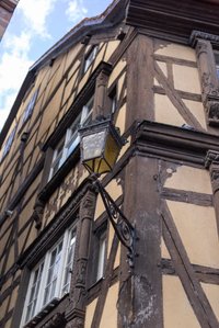 Close up shot of a night lamp hanging at the corner of a house in europe shot by Ashish Gurbani top fashion photographer based in Mumbai India.  