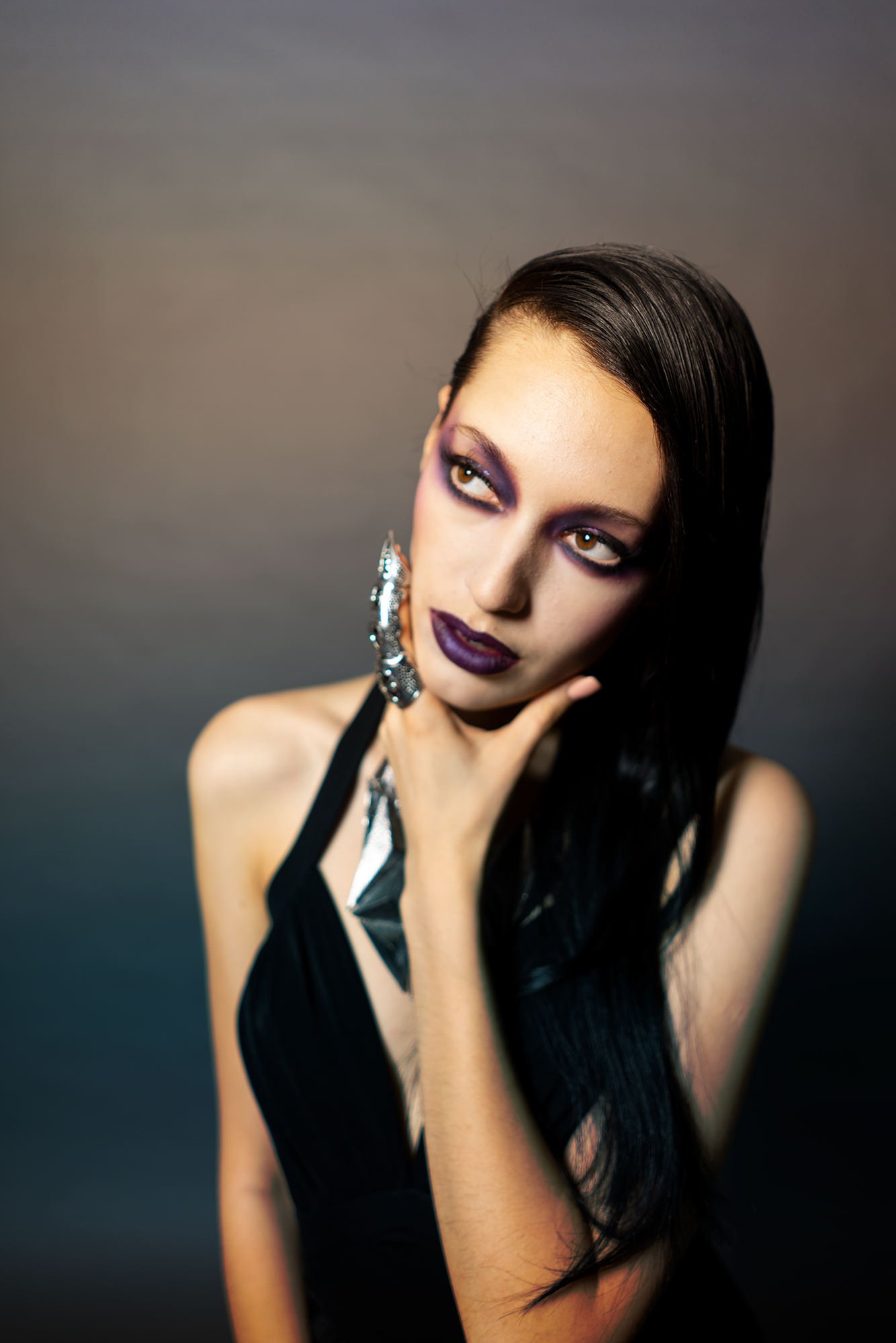 gorgeous international model poses in hi fashion studio shoot by best indian fashion photographer based in mumbai india