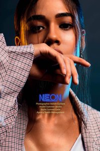 high fashion shoot with neon lights concept photoshoot with leading model summer Jacobs wearing the brand shein india shot by leading commercial photographer based in mumbai india