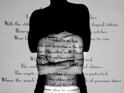 words projected on body shoot by top Indian advertising photographer based in mumbai pune india