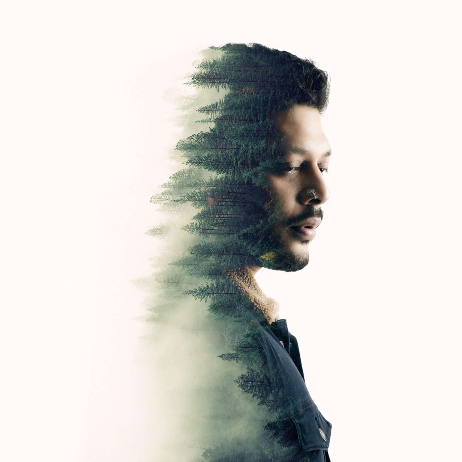 fashion stylist chaitanya gokhale forest double exposure concept shot by best indian advertising photographer from mumbai santacruz east bandra india
