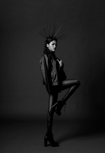 fashion model posing with designer clothing photoshoot by top indian fashion and advertising photographer based In mumbai india