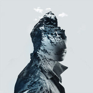 concept cloud portrait double exposure shot by top indian fashion photographer from mumbai santacruz east india