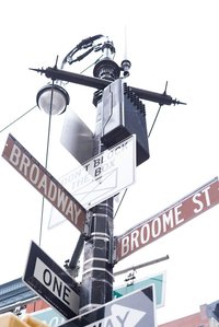 concept photoshoot of find your own path travel story professionally shot of a direction sign board on the streets of new york by leading fashion photographer ashish gurbani based in mumbai india