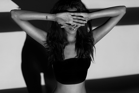 concept shoot black and white portrait series with projector shoot by top Indian advertising photographer based in Bandra mumbai india
