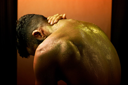 bare back portrait glitter photography concept shot by creative Indian jewellery photographer based in mumbai india
