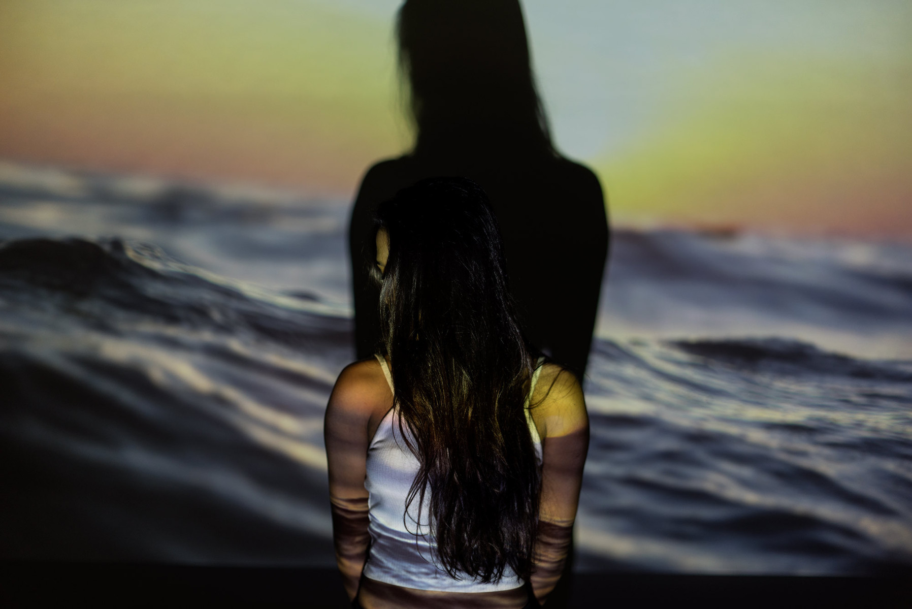 lost in the waves projected shot by top indian advertising photographer based in mumbai india