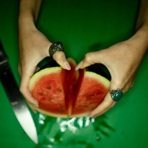 concept jewellery shoot cutting watermelon shoot by most creative indian fashion photographer based in mumbai india