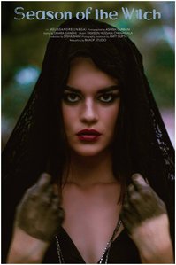 Close up shot of a model posing as a witch inside a jungle shot by top fashion photographer based in Mumbai India.