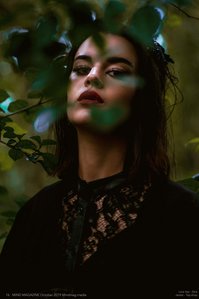 Fashion model Melissandre blending with the trees inside a forest photoshoot by best advertising photographer based in Mumbai India.