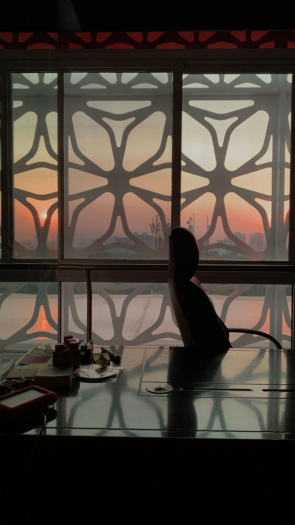 sunset view from product photographer studio